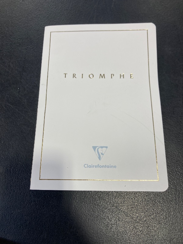 Photo 1 of Clairefontaine 36120C Collection Triomphe GOLD A White Sewn Notebook - A5 14,8x21 cm - 96 Plain White Pages - Paper 90 g - Card Cover with Gold Marking