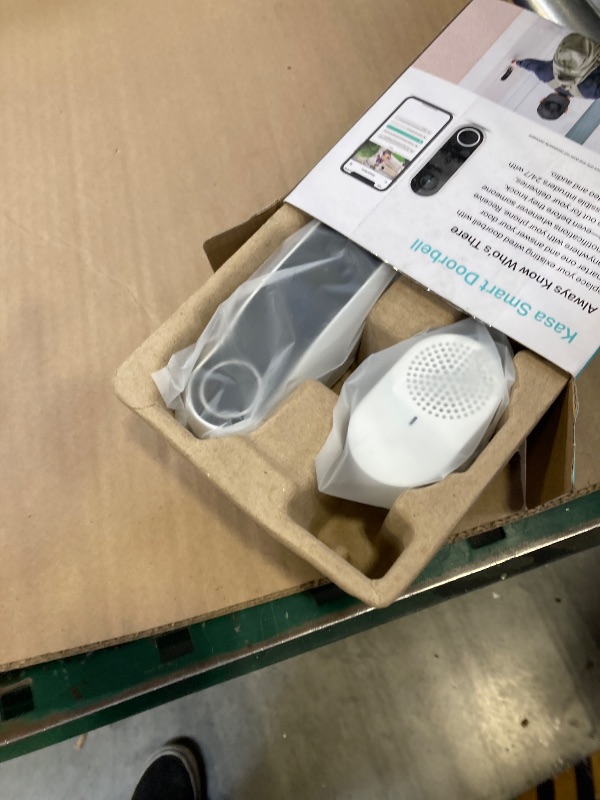 Photo 1 of Kasa Smart Video Doorbell Camera Hardwired w/Chime, 2K Resolution, Always-on Power, Night Vision, 2-Way Audio, Real-Time Notification, Cloud & SD Card Storage, Works w/Alexa & Google Home (KD110)