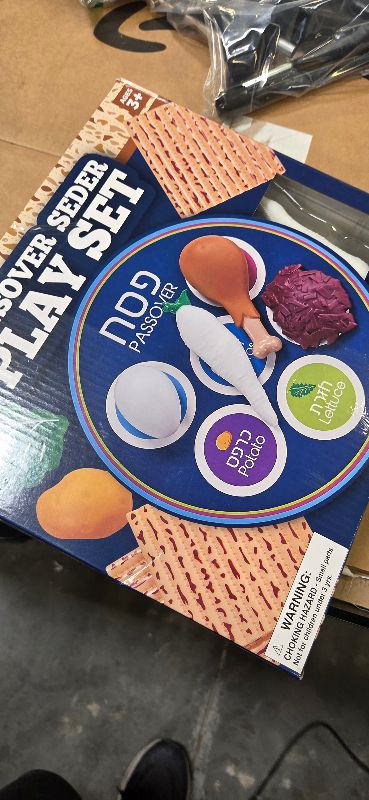 View 2 of Rite Lite Passover Vinyl Seder Plate Food Play Set Pesach Seder Jewish Holiday Party Favor Matzah Dish Table Decoration for Little Ones! Educational & Adorable Judaica Passover Gifts for Hours of Fun!