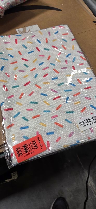 Photo 1 of Buxiuer Confetti Sprinkles Table Runner Boy Kids Birthday Sprinkled with Love Baby Shower Party Decoration Donut Dessert Dining Room Home Kitchen Table Decor (13" x 72")
