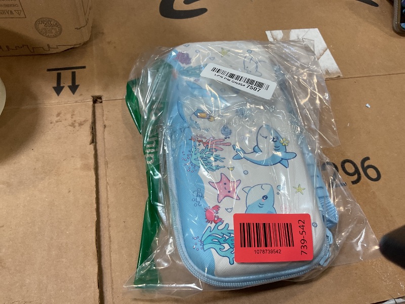 Photo 1 of Gurgitat Carrying Case for Nintendo Switch Lite 2019 - Cute Cartoon for Switch Travel Cases with Handle and Strap Portable Storage Carry Protective Hard Shell for Teen Girls Boys, Blue Shark