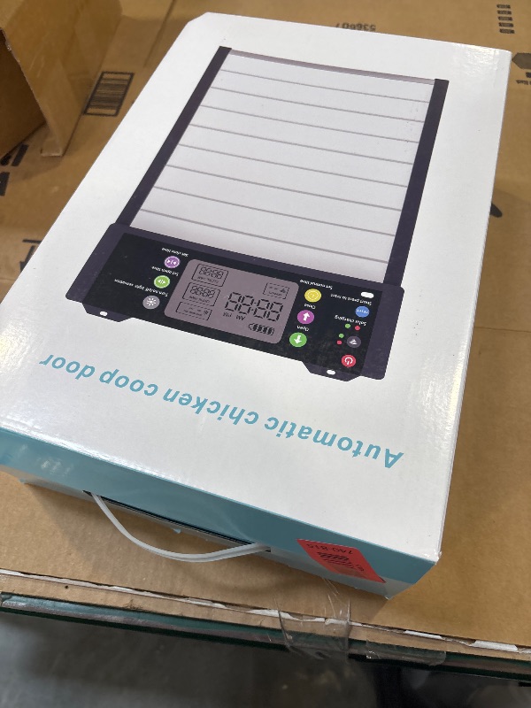 Photo 1 of CHIPETTY Automatic Chicken Coop Door, Solar Chicken Door with Tuya App, Door Status Detection, WiFi Reconnection, Auto Chicken Door with Light Sensor, Timer, Anti-Pinch, 4000 mAh USB Rechargeable