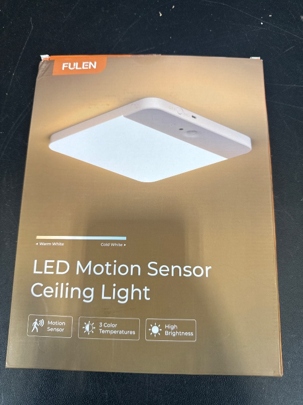 Photo 1 of FULEN Motion Sensor Ceiling Light Fixture, Cordless Closet Light Battery Operated, Rechargeable Magnetic Mount LED Shower Light for Bathroom,Stairs,Garage,Hallway,3 Color Temperatures,Remote Control