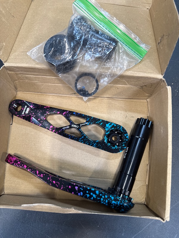 Photo 1 of MTB Bicycle Crankset DUB 29 R-SPEC Trail Enduro Bicycle Hollow Bike Crank 165/170/175mm Spindle CNC for E-BIKE (Rainbow Crank 170mm)