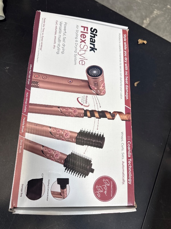 Photo 1 of Shark FlexStyle Air Styling & Drying System, Powerful Hair Dryer Brush & Multi-Styler with Auto-Wrap Curlers, Concentrator Attachment and Storage Bag, Blossom Bliss, HD432RS