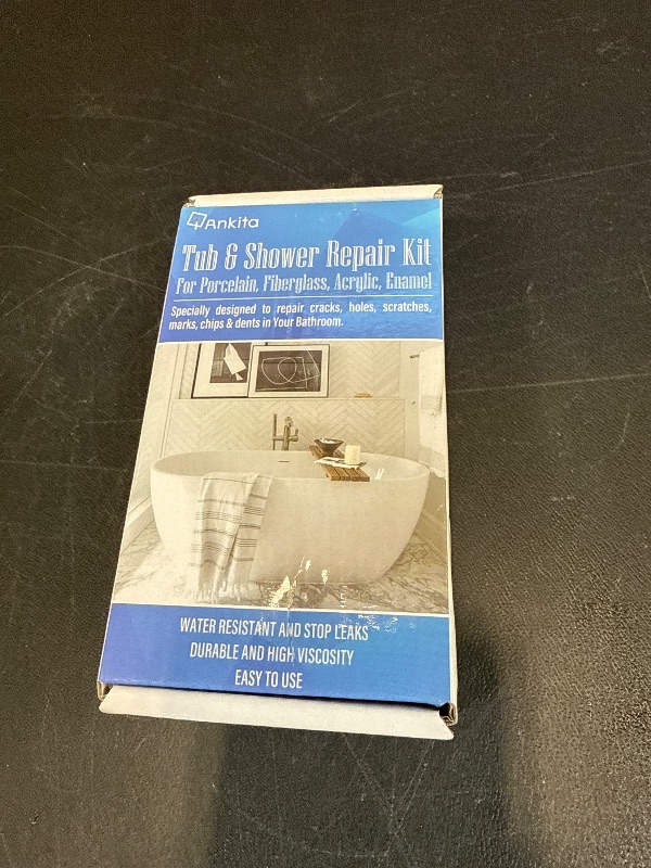 Photo 1 of Tub Repair Kit White, Tub Chip and Bathtub Repair Kit for Enamel, Fiberglass, Acrylic, Porcelain, Patch and Repairs Chips, Crack, Scratches, Rust, Holes on Tubs, Toilet, Sink, Shower, Tray in Bathroom