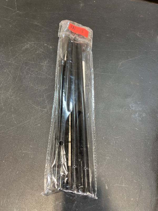 Photo 1 of QINGYUN 2 Pack Black Spring Tension Curtain Rods 28-48 Inches, Spring Loaded Curtain Rods No Drilling, Adjustable Small Tension Rod for Windows Doorway Curtain Kitchen Bathroom Closet