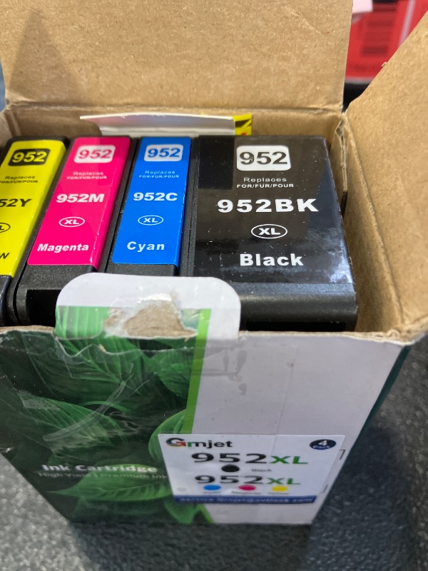 Photo 1 of 952XL Ink Cartridges Compatible for HP 952 Ink Cartridges Combo Pack Work with HP Printer OfficeJet Pro 8710 7740 8702 8715 8720 7720 8730 Printer Ink Black Color Cyan Magenta Yellow 952 Ink (4 Pack)