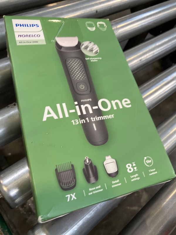 View 2 of Norelco Philips All-in-One 3000 Series 13 in 1 Trimmer for Men, Beard Trimmer & Head Hair Clipper, Full Metal Self-Sharpening Blades & 8 Length Settings, MG3939/50
