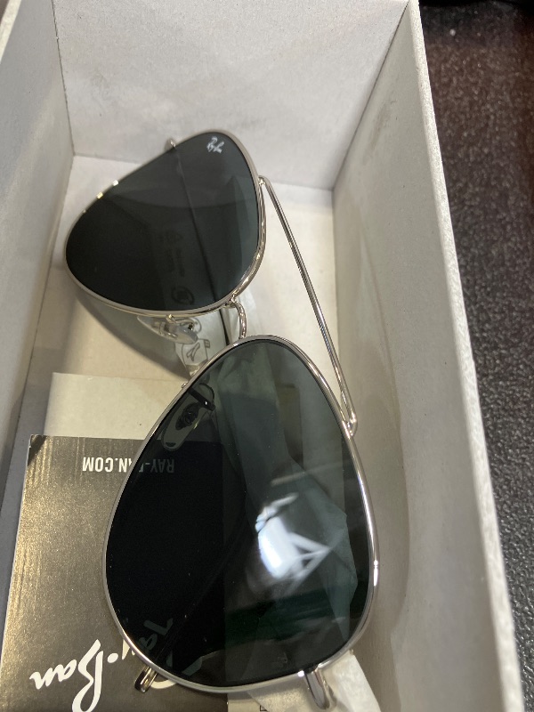 Photo 1 of Ray-Ban RBR0101S Aviator Reverse Sunglasses, Gunmetal/Dark Grey, 62 mm