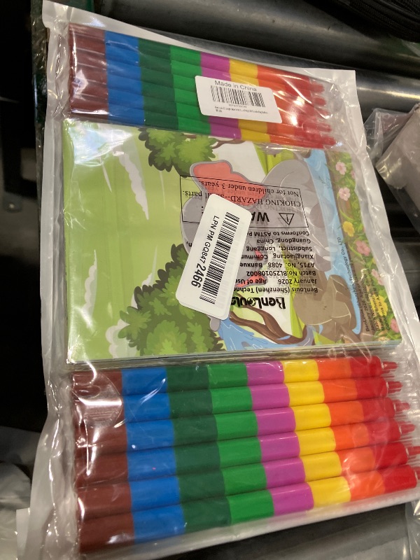 Photo 1 of BenLouis 12 Jungle Safari Mini Coloring Books Kids with 12 Stacking Crayons Zoo Animals Lion Party Favors Small Activity Books Bulk for Kids Wild One Party Gift Goodie Bag Stuffers