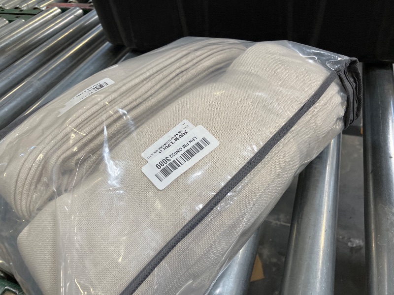 Photo 1 of TWODRAPES 90 Inch Linen Pinch Pleated Curtains 2 Panels for Living Room Bedroom Memory Training Shaped Semi Sheer Beige Light Tan Pinch Pleat Drapes Hooks Rings Light Filtering Window Curtain 40x90