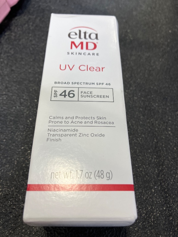 Photo 1 of EltaMD UV Clear Face Sunscreen SPF 46, Oil Free for Face with Zinc Oxide, Dermatologist Recommended Sunscreen Lotion, For Acne-Prone Sensitive Skin, 1.7 oz Pump