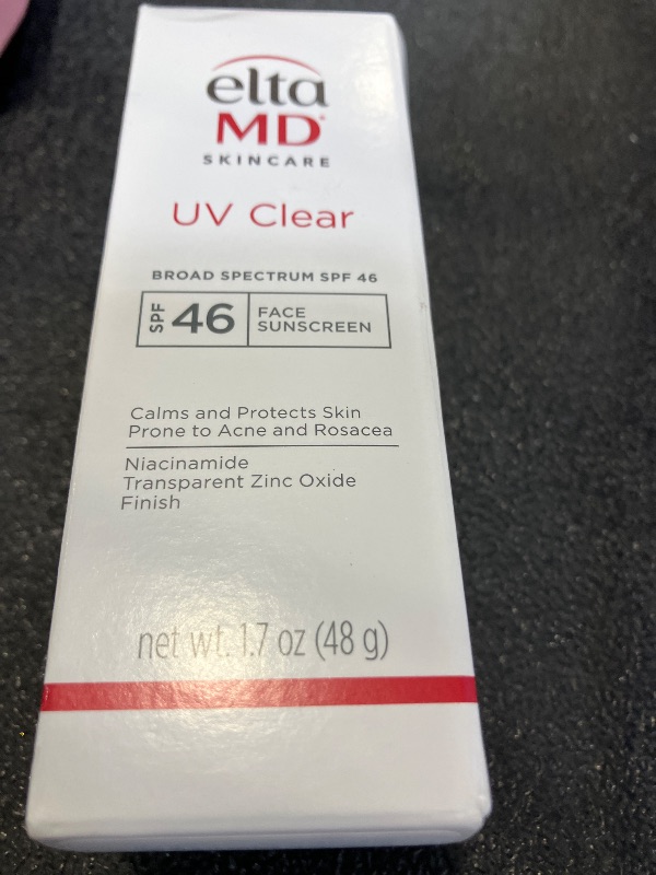 Photo 1 of EltaMD UV Clear Face Sunscreen SPF 46, Oil Free for Face with Zinc Oxide, Dermatologist Recommended Sunscreen Lotion, For Acne-Prone Sensitive Skin, 1.7 oz Pump