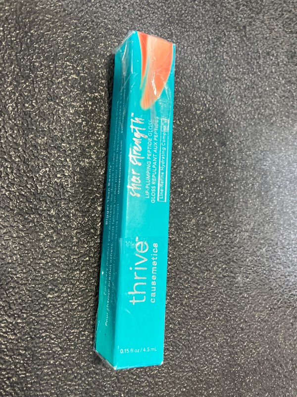 Photo 1 of Thrive Causemetics Sheer Strength Lip Plumping Peptide Gloss, Lip Plumper with Vitamin E, Peptides, Plumps, Smooths & Hydrates Lips, High Shine, Vegan & Cruelty Free, Taylor (True Tangerine)