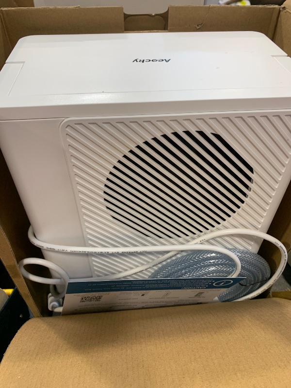 Photo 1 of AEOCKY 1000 Sq.Ft Rotary Desiccant Dehumidifier, 10 Pints/Day, Never Frost, Small dehumidifier for Bedroom, Bathroom, Closet, RV, Room, with Drain Hose, Intelligent Humidistat, 85oz Water Tank, Quiet