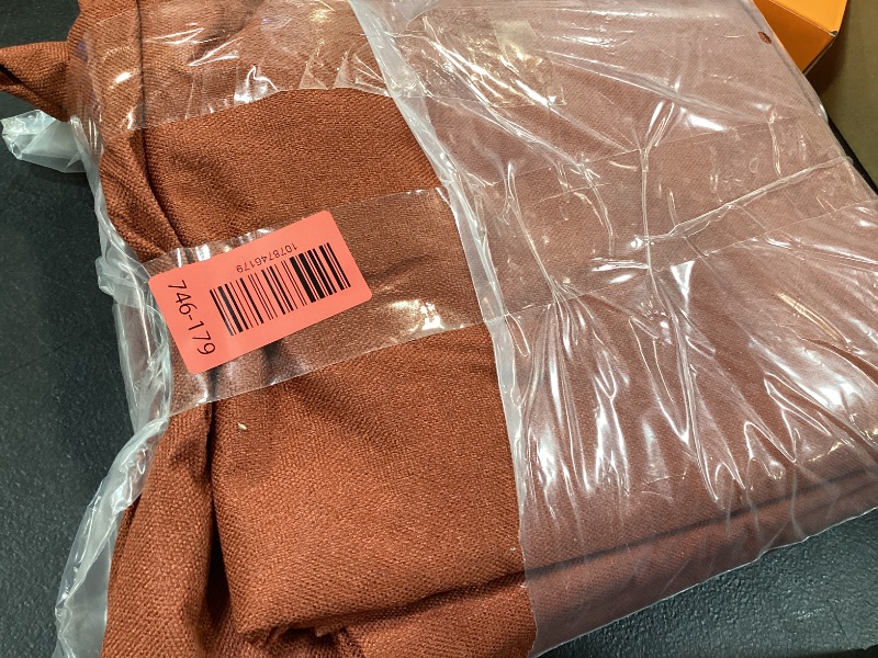 View 2 of ChrisDowa 100% Blackout Terracotta Solid Curtains 84 Inches Long 2 Panels for Bedroom Living Room,Farmhouse Room Darkening Thermal Insulated Soundproof Grommet Top Window Treatment Drapes,52x84