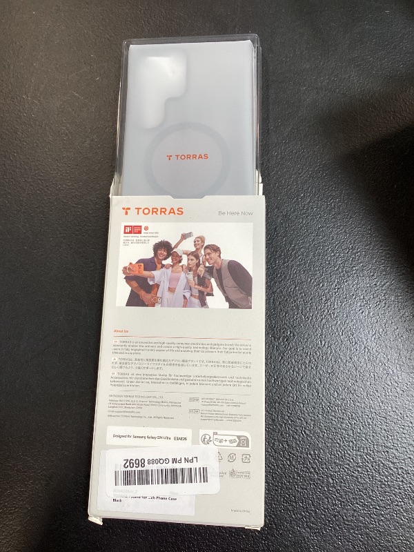 View 2 of TORRAS Strong Magnetic & Seamless Stand for Samsung Galaxy S24 Ultra Case, Fit for MagSafe, Mil-Grade Drop Protection, Kickstand for Samsung Galaxy S24 Ultra Case, Translucent Back/Black Edge