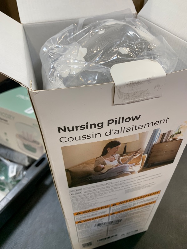 Photo 1 of Momcozy Innovative Safety Guard Nursing Pillow - Firm & Springy Memory Foam - Stable, Ergonomic Support & Comfort - Wider Breastfeeding Cushion, Adjustable, Removable Cover, Baby Safety Certified