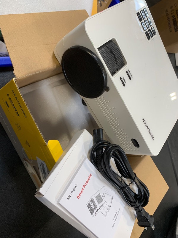 Photo 1 of Smart Projector with 4K 8K Support, Mini Projector with Wifi6 and Bluetooth5.4, 600 ANSI, Auto Focus & Obstacle Avoidance 1080P Portable Movie Proyector for Home Outdoor, Magcubic HY350Max