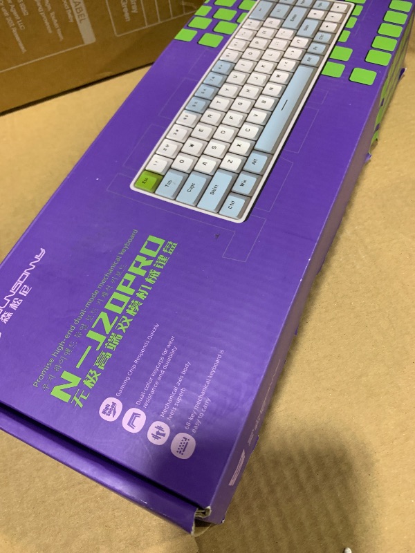 Photo 1 of Qisan Mechanical Gaming Keyboard Dual Mode 2.4G/BT Wireless Keyboard with Blue Switch Mini Design (60% Keyboard) 68 Keys Computer Keyboard US Layout | Gaming Pc | Wireless Gaming Keyboard