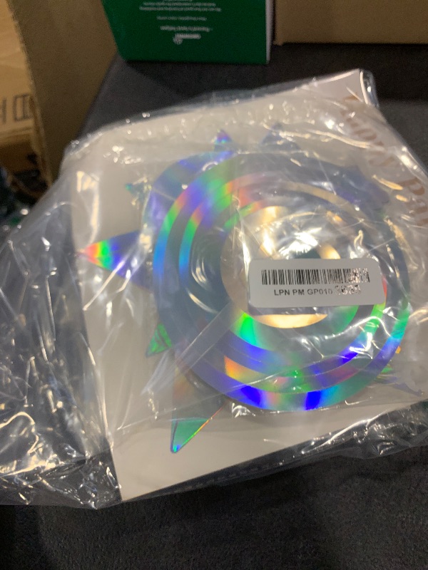 Photo 1 of Knitgrip 23 Pcs Pre-strung Iridescent Birthday Party Decorations Aurora Holographic Party Decorations Include Disco Sparkly Happy Birthday Banner Hanging Honeycomb Ball Paper Fan Snowflake Star