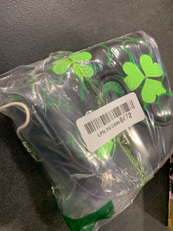 Photo 1 of Big Teeth Golf Putter Covers Df3 Mallet Putter Headcover Magnetic Closure, Df3 Putter Cover Headcover Leather Mallet Putter Covers for Df3 Putter (Shamrock)