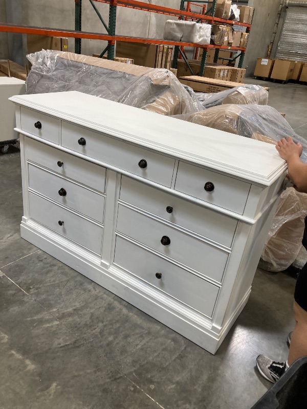 Photo 1 of MODERN FARMHOUSE DRESSER 9 DRAWER WITH 2 NIGHT STANDS -----ITEMS ARE VERY HEAVY----QUALITY MATERIAL DRESSERS ---- PLEASE BRING TRUCK UPON PICK UP ITEMS ARE XL----IN VERY GOOD CONDITION