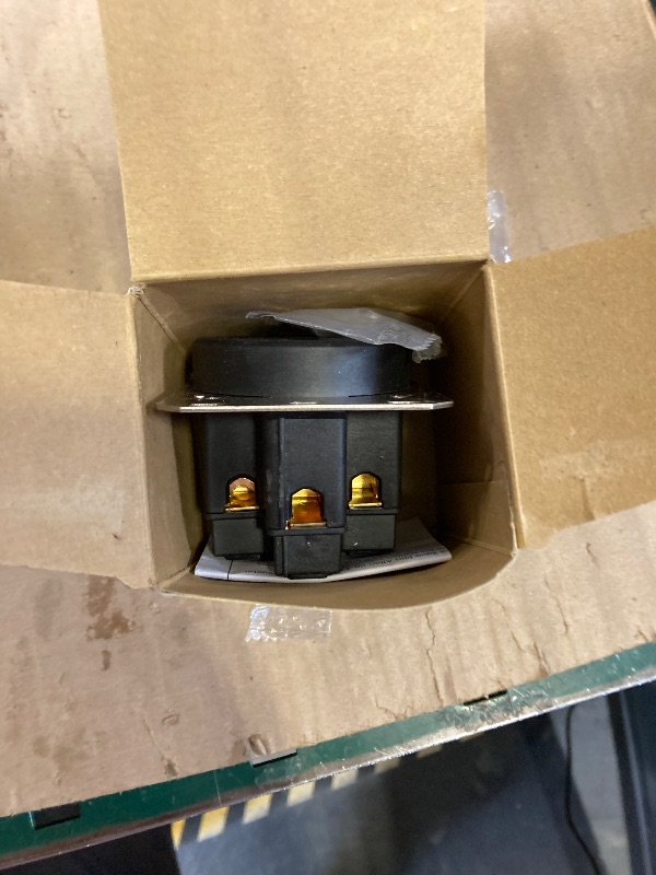 Photo 1 of Hubbell HBL9450A Straight Blade Device Receptacle, RTP, Industrial Grade, 3-Pole 4-Wire Grounding, 50A 125/250V, 14-50R