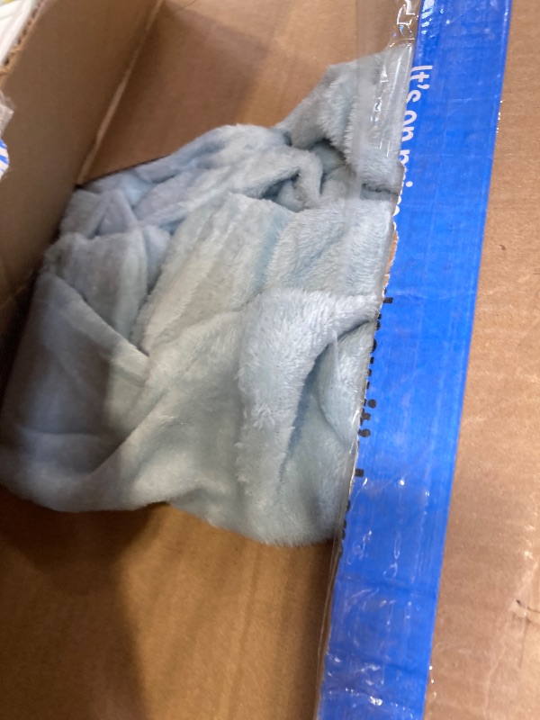 Photo 1 of 12 Pack Dusty Blue Flannel Throw Blankets Bulk 50 x 60 Inch with to Have to Hold Card and Rope Wedding Fleece Throw Blanket for Wedding Gifts Bed Couch Sofa Season Soft Lightweight(Dusty Blue)