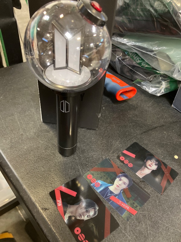 Photo 1 of KPOP HEAVEN BTS Official LIGHTSTICK VER.4 + 7 Official Photocards & 3 Extra Photocards Set