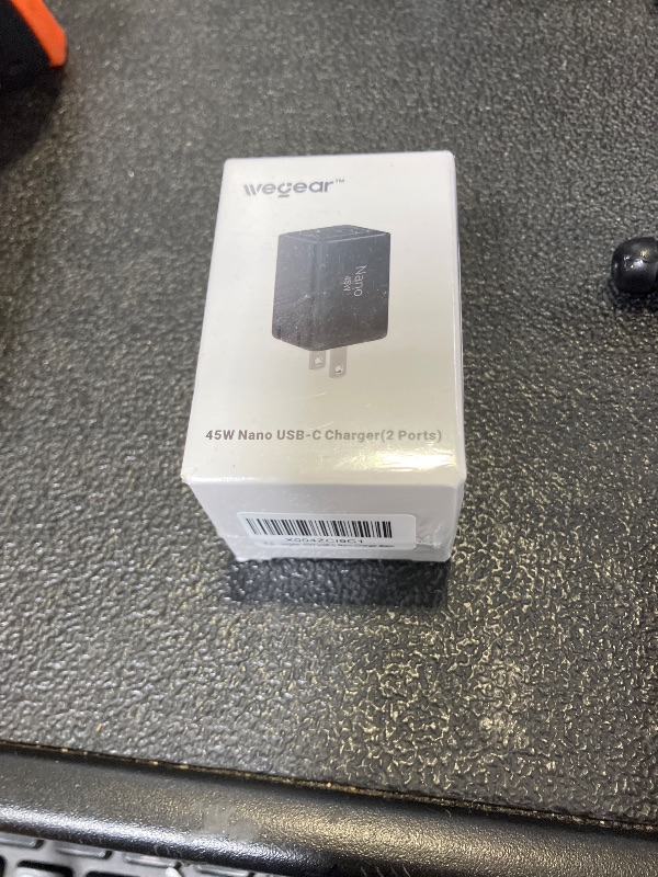 Photo 1 of wegear 45W Dual USB-C GaN Fast Charger, Foldable Compact Wall Charger with PD PPS QC4.0 for Galaxy S25/S24, iPhone 17/16/15, iPad, MacBook, Steam Deck (Black)