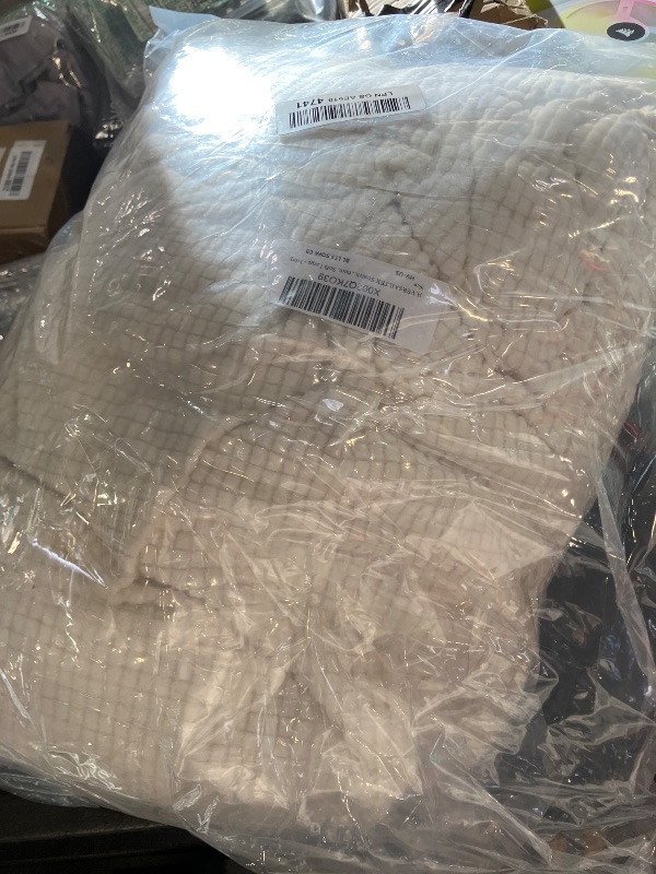 Photo 1 of H.VERSAILTEX Stretch Sofa Covers for 3 Cushion Couch Covers Sofa Slipcovers for Living Room Feature Thick Checked Jacquard Fabric with Elastic Bottom, Sofa Large - Ivory