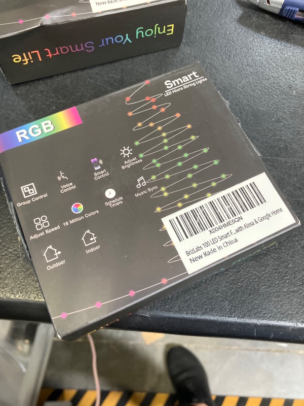 Photo 1 of BrizLabs Smart July 4th Lights, 33ft 100 LED Red White Blue Fairy Lights Work with Alexa/Google Home, WiFi Xmas Light Dimmable RGB Color Changing Twinkle Starry Light for Xmas Home Party Halloween