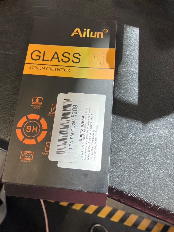 Photo 1 of Ailun 3 Pack for iPhone Air Screen Protector [6.5 inch] with Installation Frame, Tempered Glass, Sensor Protection, Dynamic Island Compatible, Case Friendly