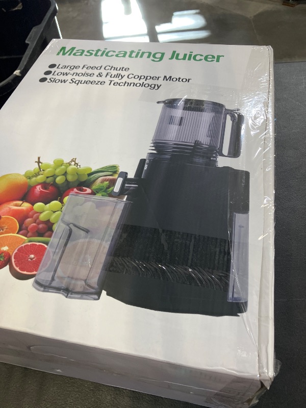 Photo 1 of Cold Press Juicer, 5.5inch Wide Feed Chute Juicer Extractor Machine, Slow Masticating Juicer for Whole Vegetables & Fruits, Black