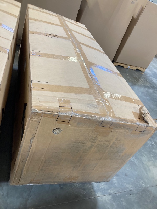 Photo 1 of Signature Design by Ashley Ricmen Leather Adjustable 2 Seat Power Reclining Sofa with USB Charging, Light Brown----FACTORY SEALED -----PLEASE BRING TRUCK UPON PICK UP ITEM IS XL