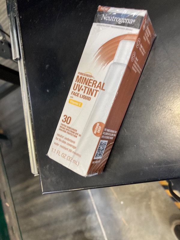Photo 1 of Neutrogena Purescreen+ Tinted Sunscreen for Face SPF 30, Broad Spectrum Mineral Sunscreen with Zinc Oxide & Vitamin E, Water Resistant, Fragrance Free, Medium Deep, 1.1 fl oz