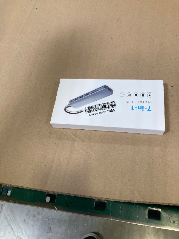 Photo 1 of Docking Station, 7-in-1 USB C Hub Multiport Adapter with HDMI, 100W PD Charging Port, 3 USB 3.0 Ports, SD/TF Dock for Typ C Laptop