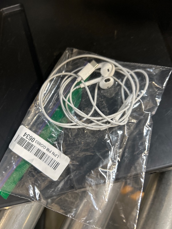 Photo 1 of Apple EarPods Headphones with USB-C Plug, Wired Ear Buds with Built-in Remote to Control Music, Phone Calls, and Volume