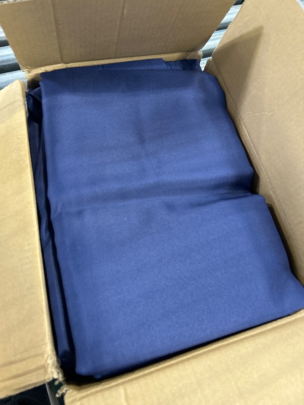 Photo 1 of sancua Navy Blue Tablecloths for 8 Foot Rectangle Tables, 8 Pack - Washable Polyester Fabric Table Cloth for Wedding Party, Birthday, Banquet Reception, 60x120 Inch