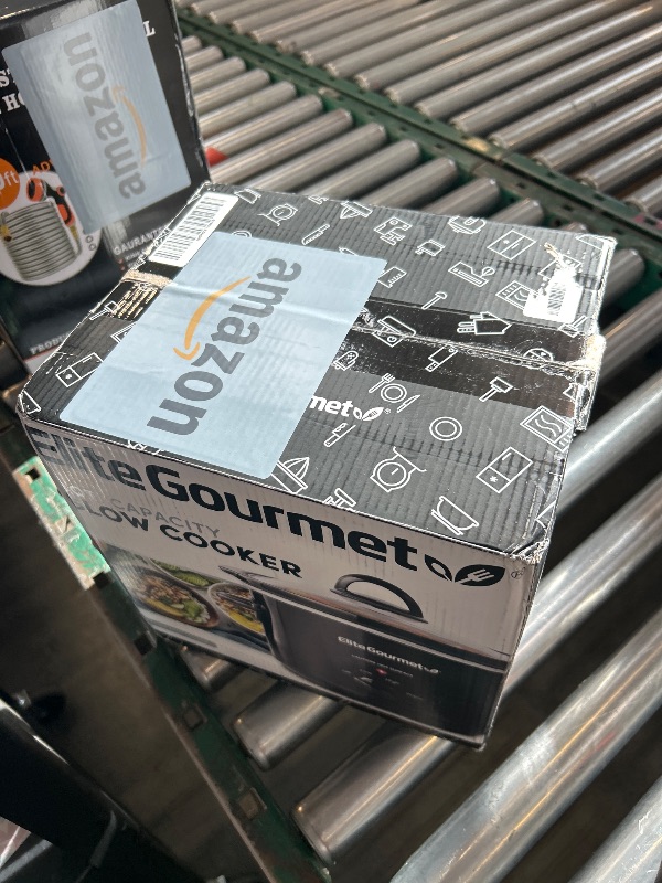 Photo 1 of Elite Gourmet MST-350B# Electric Slow Cooker, Adjustable Temp, Entrees, Sauces, Stews & Dips, Dishwasher Safe Glass Lid & Crock (3 Quart, Black)