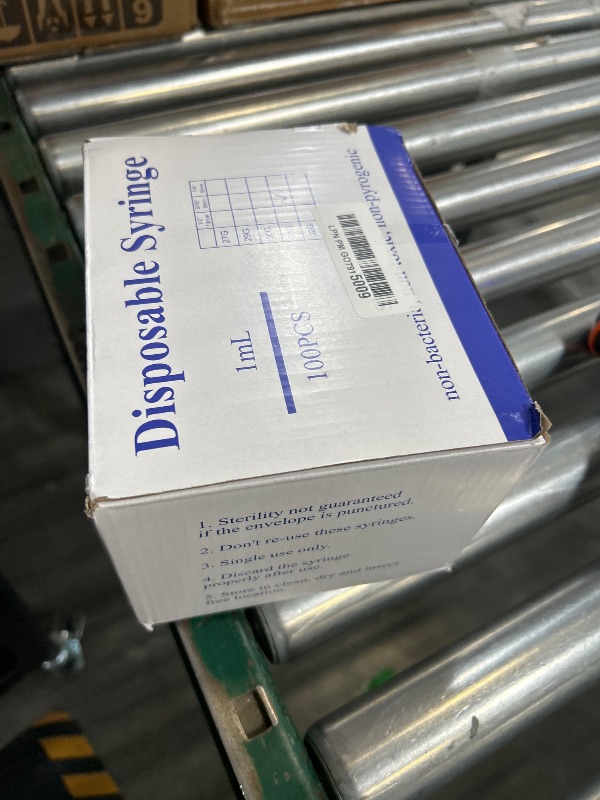 Photo 1 of U-100 1ml 31 Gauge 5/16" Syringe, Individually Packed 100 PACK