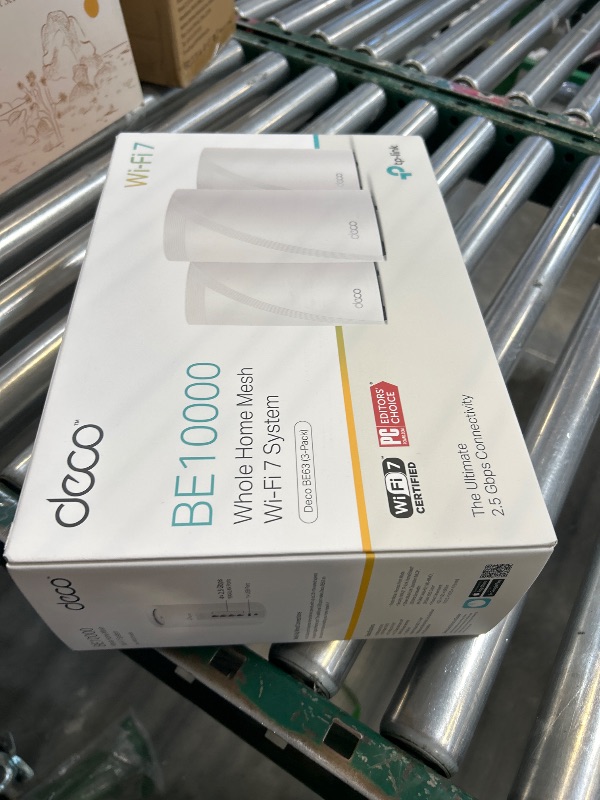 Photo 1 of TP-Link Deco 7 Pro BE63 Tri-Band WiFi 7 BE10000 Whole Home Mesh System - 6-Stream 10 Gbps, 4x2.5G Ports Wired Backhaul, 4X Smart Internal Antennas, VPN, HomeShield, Free Expert Support (3-Pack)