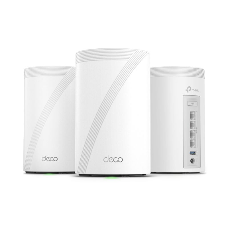 Photo 1 of TP-Link Deco 7 Pro BE63 Tri-Band WiFi 7 BE10000 Whole Home Mesh System - 6-Stream 10 Gbps, 4x2.5G Ports Wired Backhaul, 4X Smart Internal Antennas, VPN, HomeShield, Free Expert Support (3-Pack)