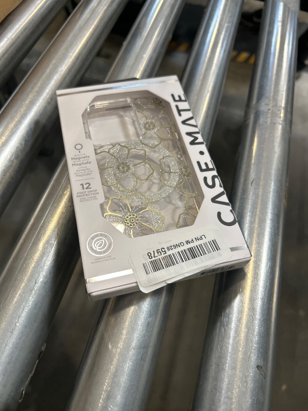 Photo 1 of Case-Mate iPhone 15 Pro Case - Floral Gems [12FT Drop Protection] [Compatible with MagSafe] Magnetic Cover with Sparkly Rhinestones for iPhone 15 Pro 6.1", Anti-Scratch, Shockproof, Slim Fit