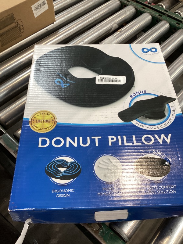 Photo 1 of Everlasting Comfort Donut Pillow for Tailbone Pain Relief Ergonomic Seat Cushion - Hemorrhoid Pillow for Sitting- Ideal Memory Foam Coccyx Chair Cushion for Postpartum Pregnancy, Anti-Slip, Washable