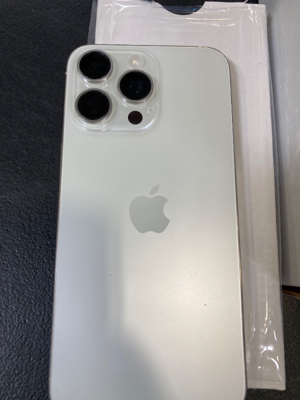 Photo 1 of Apple iPhone 15 Pro Max, 1TB, White Titanium - Unlocked (Renewed)