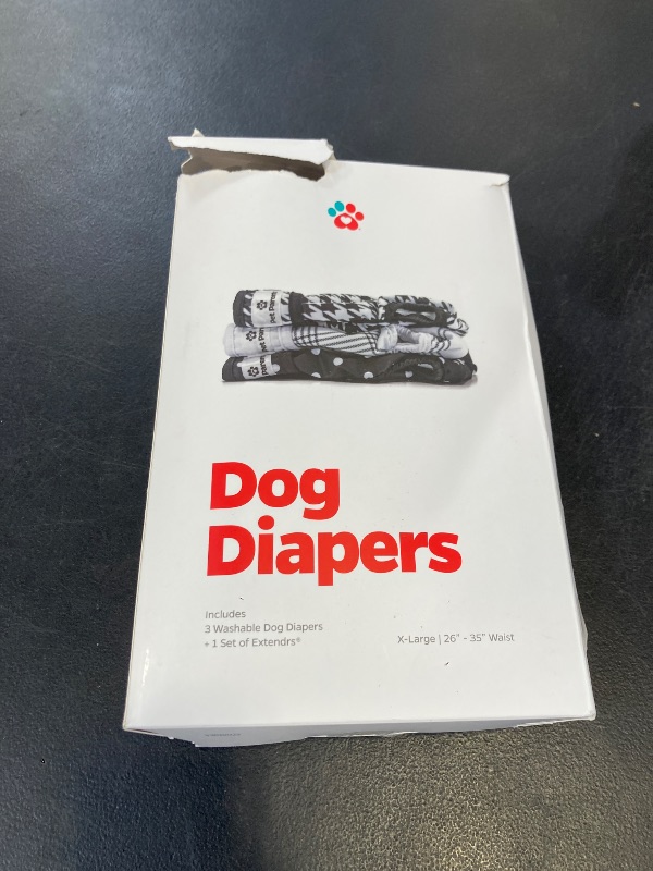 Photo 1 of Pet Parents® Washable Dog Diapers (3pack) + Extendrs® of Durable Doggie Diapers, Premium Dog Diapers Female (X-Large, Luxe)