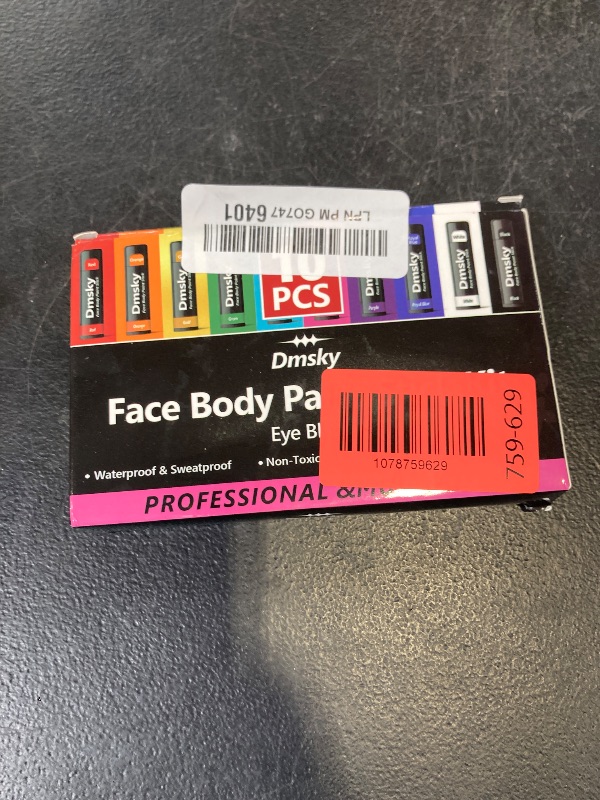 Photo 1 of Dmsky 10 Packs Eye Black Sports Stick for Football, Baseball, Softball-Anti-Glare Face Body Paint Stick Kit,Water-Proof Eye Sports Paint Sticks,10 Color Eyeblack Painting Kit for Athletes & Fans